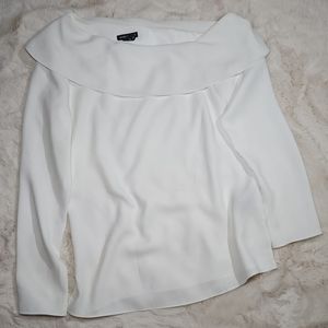 Club Monaco Asymmetrical White Shirt